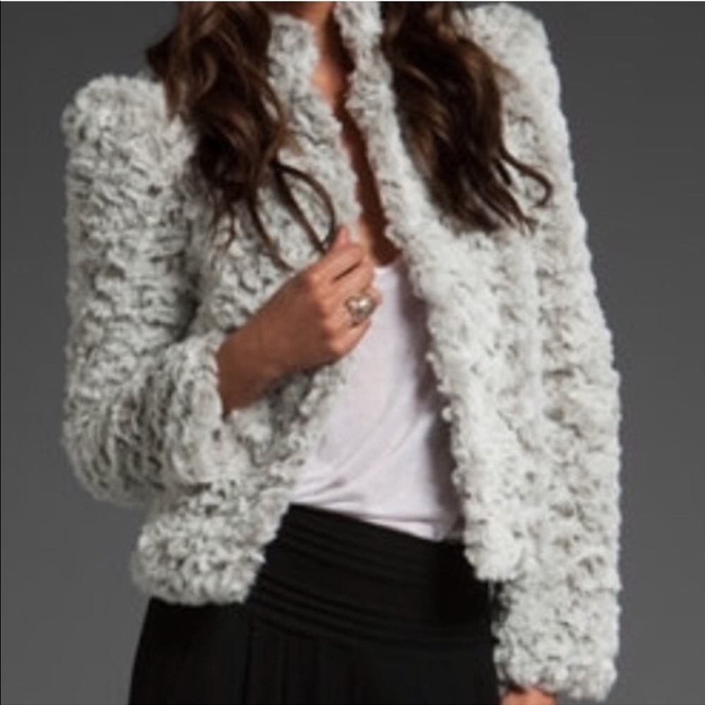 Alice + Olivia Faux Fur Coat Size L